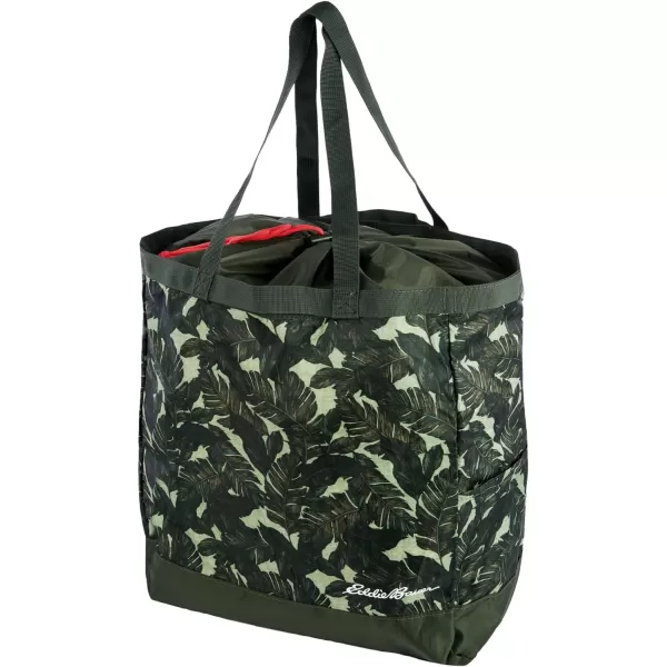 imageEddie Bauer Stowaway Packable 25l Cinch Tote with Adjustable CordLock Closure and Exterior Slip PocketDark Loden