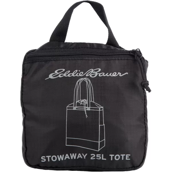 imageEddie Bauer Stowaway Packable 25l Cinch Tote with Adjustable CordLock Closure and Exterior Slip PocketOnyx