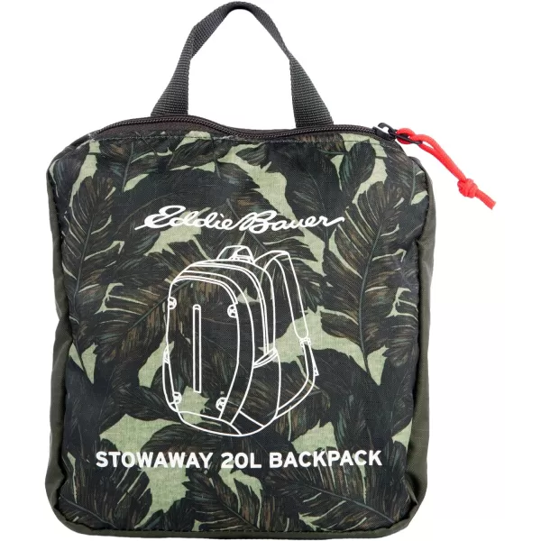 imageEddie Bauer Stowaway Packable BackpackMade from Ripstop Polyester Maroon 20LDark Loden