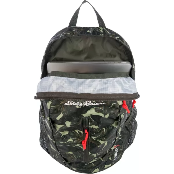 imageEddie Bauer Stowaway Packable BackpackMade from Ripstop Polyester Maroon 20LDark Loden