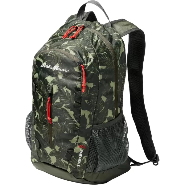 imageEddie Bauer Stowaway Packable BackpackMade from Ripstop Polyester Maroon 20LDark Loden