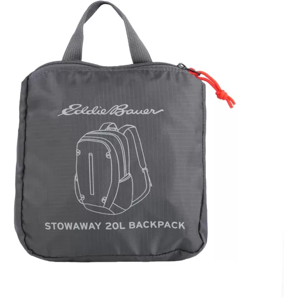 imageEddie Bauer Stowaway Packable BackpackMade from Ripstop Polyester Maroon 20LDark Smoke