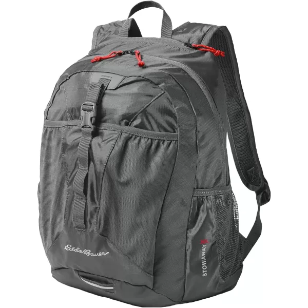 imageEddie Bauer Stowaway Packable BackpackMade from Ripstop Polyester Maroon 20LDark Smoke