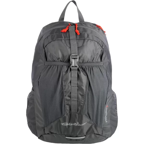 imageEddie Bauer Stowaway Packable BackpackMade from Ripstop Polyester Maroon 20LDark Smoke