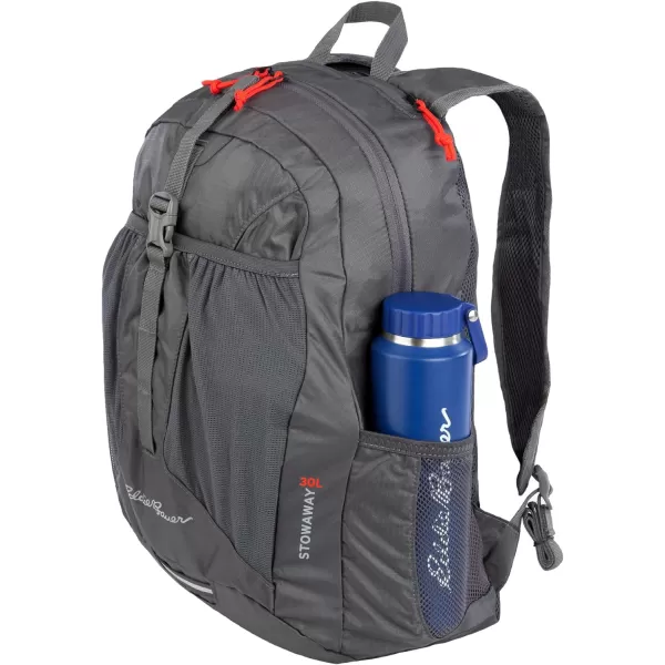imageEddie Bauer Stowaway Packable BackpackMade from Ripstop Polyester Maroon 20LDark Smoke