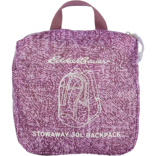 imageEddie Bauer Stowaway Packable BackpackMade from Ripstop Polyester Maroon 20LLilac