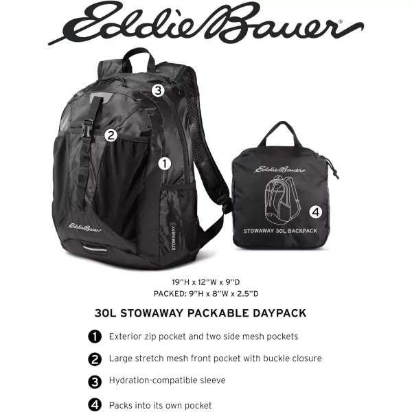 imageEddie Bauer Stowaway Packable BackpackMade from Ripstop Polyester Maroon 20LMaroon