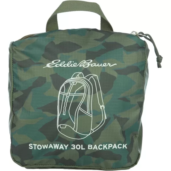 imageEddie Bauer Stowaway Packable BackpackMade from Ripstop Polyester Maroon 20LSprig