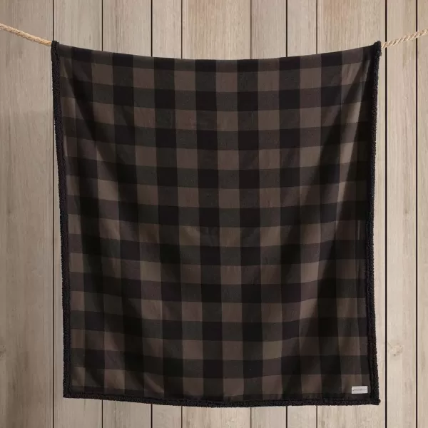imageEddie Bauer Throw Blanket Reversible Bedding Buffalo Plaid Home Decor for All Seasons BrownBlackThrow BrownBlack
