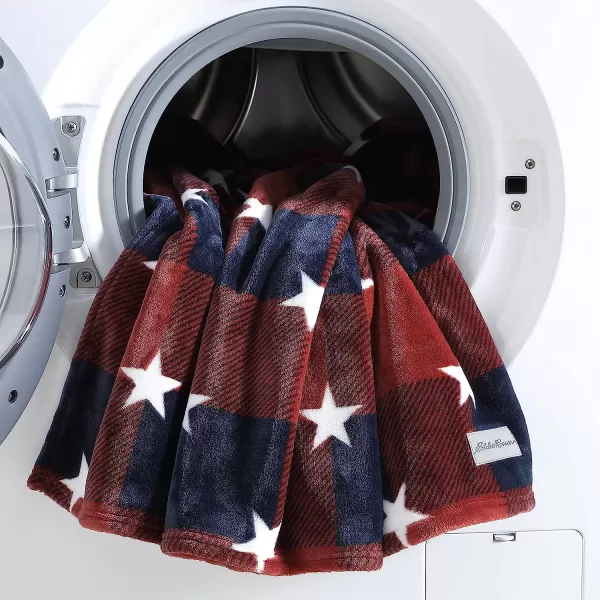 imageEddie Bauer Throw Blanket Ultra Soft Plush Fleece Bedding Home Decor for All Seasons 50 x 70 Americana Plaid Red50 x 70 Americana Plaid Red