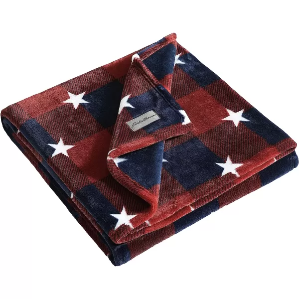 imageEddie Bauer Throw Blanket Ultra Soft Plush Fleece Bedding Home Decor for All Seasons 50 x 70 Americana Plaid Red50 x 70 Americana Plaid Red