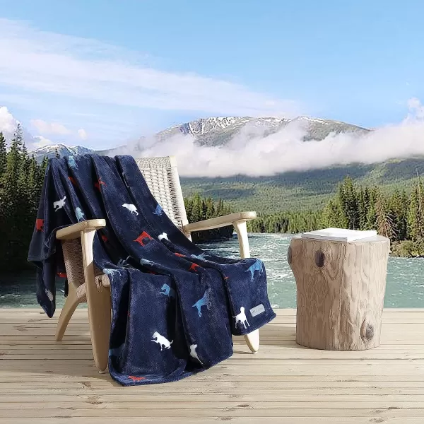 imageEddie Bauer Throw Blanket Ultra Soft Plush Fleece Bedding Home Decor for All Seasons 50 x 70 Americana Plaid Red50 x 70 Buddy the Dog Blue