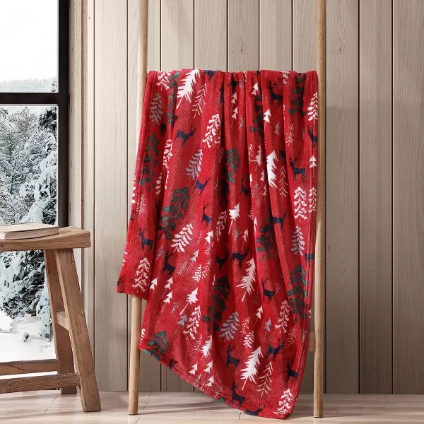 imageEddie Bauer Throw Blanket Ultra Soft Plush Home Dcor All Season Bedding Deer Woods Red 50 x 60Eddie Bauer Throw Blanket Ultra Soft Plush Home Dcor All Season Bedding Deer Woods Red 50 x 60