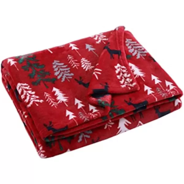 imageEddie Bauer Throw Blanket Ultra Soft Plush Home Dcor All Season Bedding Deer Woods Red 50 x 60Eddie Bauer Throw Blanket Ultra Soft Plush Home Dcor All Season Bedding Deer Woods Red 50 x 60