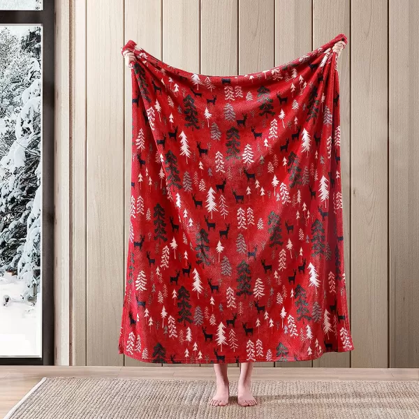 imageEddie Bauer Throw Blanket Ultra Soft Plush Home Dcor All Season Bedding Deer Woods Red 50 x 60Eddie Bauer Throw Blanket Ultra Soft Plush Home Dcor All Season Bedding Deer Woods Red 50 x 60