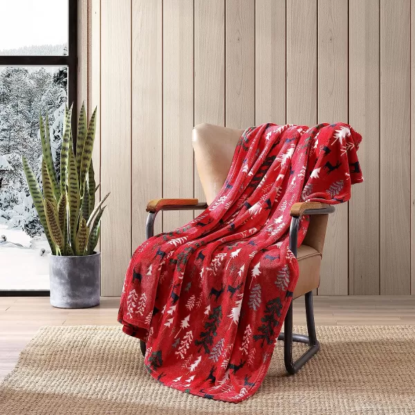 imageEddie Bauer Throw Blanket Ultra Soft Plush Home Dcor All Season Bedding Deer Woods Red 50 x 60Eddie Bauer Throw Blanket Ultra Soft Plush Home Dcor All Season Bedding Deer Woods Red 50 x 60
