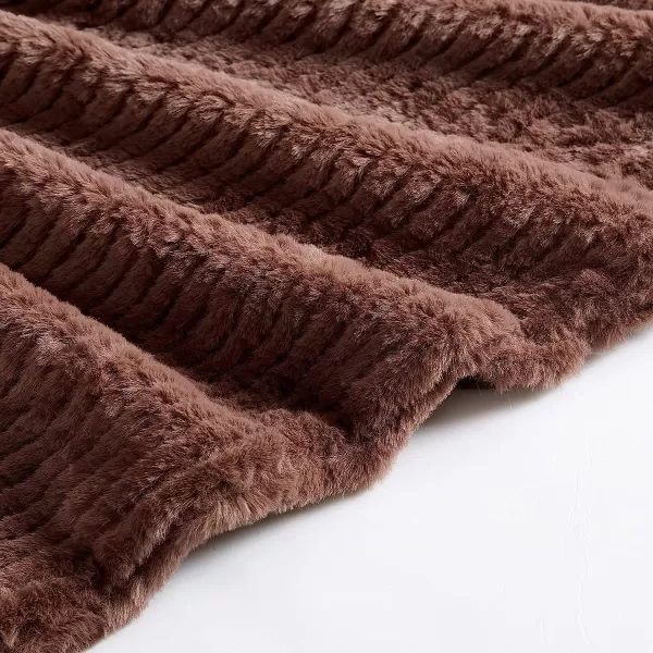 imageEddie Bauer Throw Blanket Ultra Soft Plush Home Dcor All Season Bedding Textured Solid Grey 50 x 60Textured Solid Brown