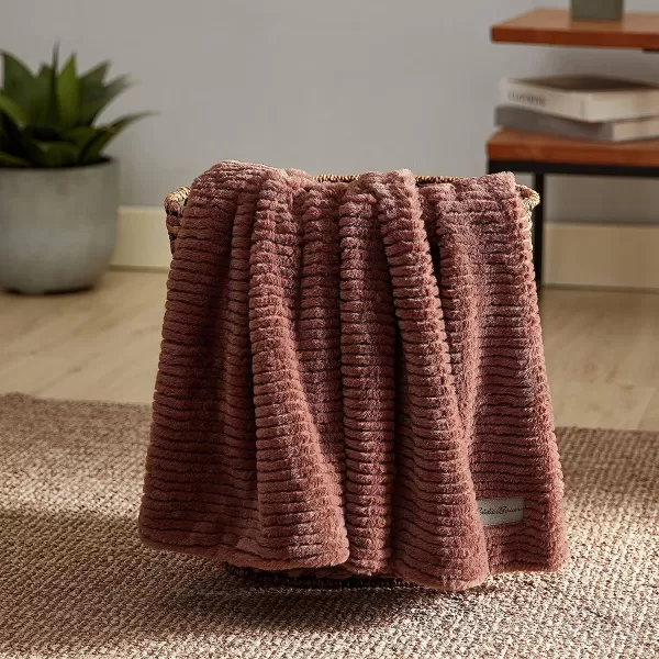 imageEddie Bauer Throw Blanket Ultra Soft Plush Home Dcor All Season Bedding Textured Solid Grey 50 x 60Textured Solid Brown