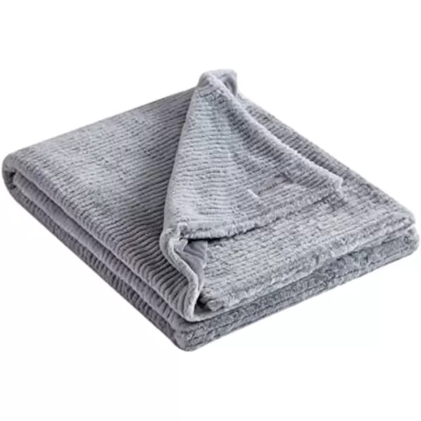 imageEddie Bauer Throw Blanket Ultra Soft Plush Home Dcor All Season Bedding Textured Solid Grey 50 x 60Textured Solid Grey
