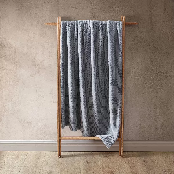 imageEddie Bauer Throw Blanket Ultra Soft Plush Home Dcor All Season Bedding Textured Solid Grey 50 x 60Textured Solid Grey
