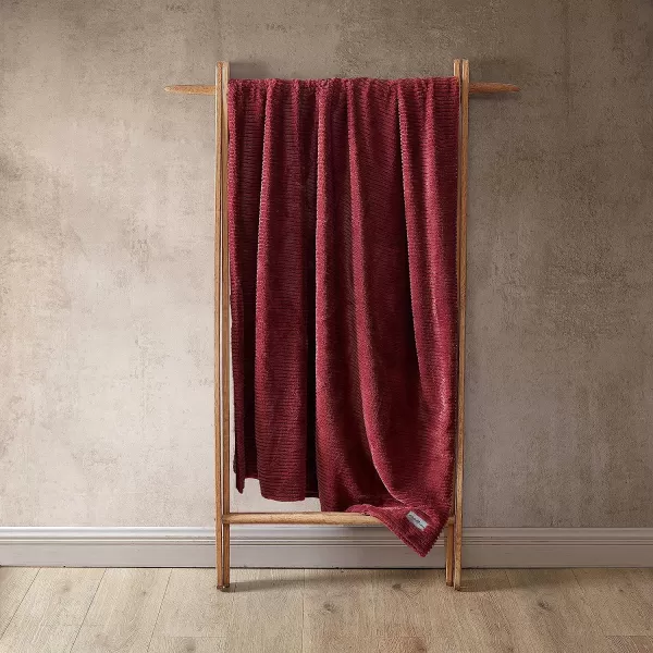 imageEddie Bauer Throw Blanket Ultra Soft Plush Home Dcor All Season Bedding Textured Solid Grey 50 x 60Textured Solid Red