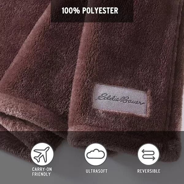 imageEddie Bauer Throw Blanket Ultra Soft Plush Home Dcor All Season Bedding Ultra Lux Solid Grey 50 x 6050 x 60 Ultra Lux Solid Brown