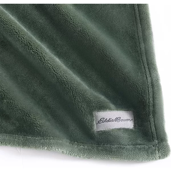 imageEddie Bauer Throw Blanket Ultra Soft Plush Home Dcor All Season Bedding Ultra Lux Solid Grey 50 x 6050 x 60 Ultra Lux Solid Green