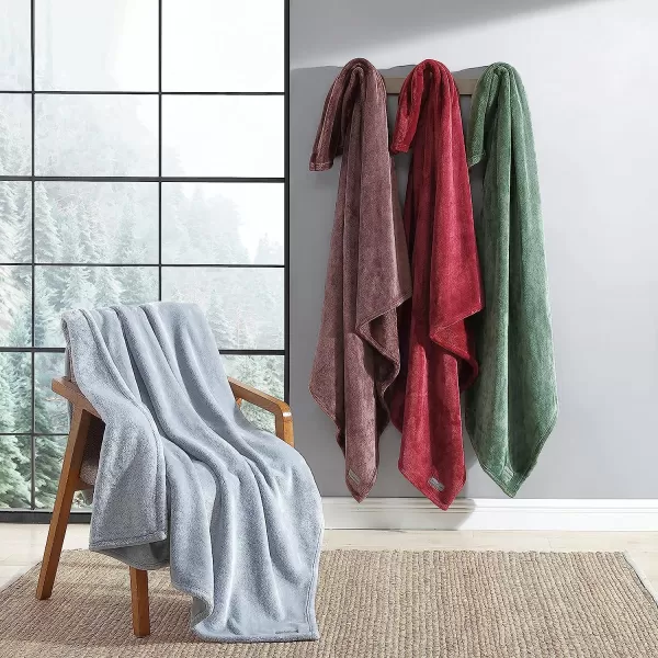 imageEddie Bauer Throw Blanket Ultra Soft Plush Home Dcor All Season Bedding Ultra Lux Solid Grey 50 x 6050 x 60 Ultra Lux Solid Red