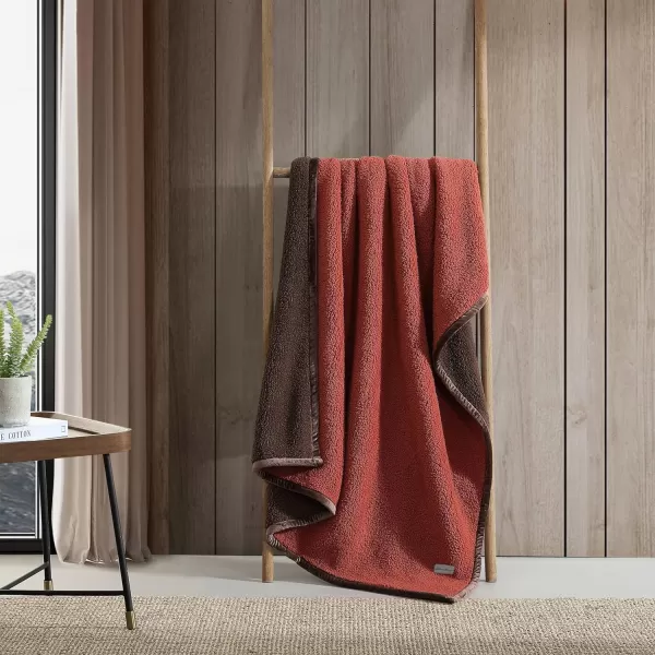 imageEddie Bauer Throw Blanket Ultra Soft Plush Sherpa Home Decor Reversible BiColored Bedding OrangeBrownThrow OrangeBrown