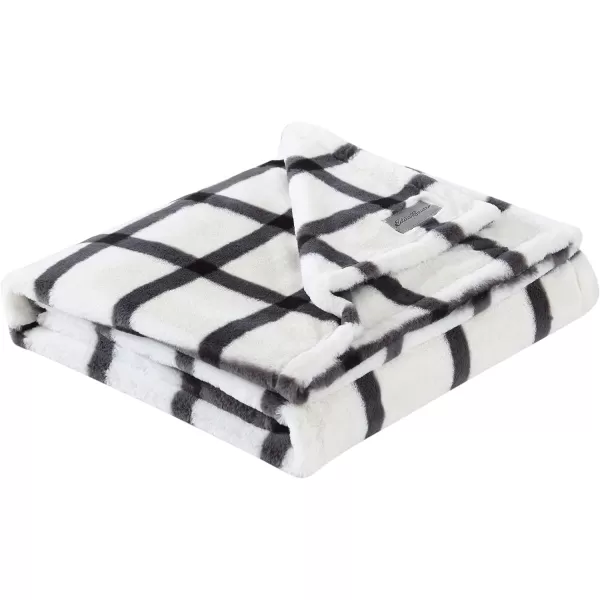 imageEddie Bauer Throw BlanketPillow Cover Set Ultra Soft Faux Fur Home Dcor All Season Bedding Bunkhouse Plaid Grey 2 PieceFaux Fur Throw Blanket Bunkhouse Plaid Grey