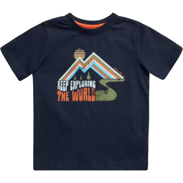 imageEddie Bauer Toddler Boys Shorts Set  3 Piece TShirt and Sweat Shorts  Casual Playwear Outfit for Toddlers 2T4TNavy
