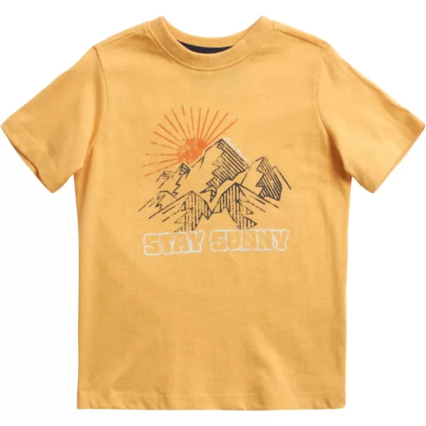 imageEddie Bauer Toddler Boys Shorts Set  3 Piece TShirt and Sweat Shorts  Casual Playwear Outfit for Toddlers 2T4TYellow