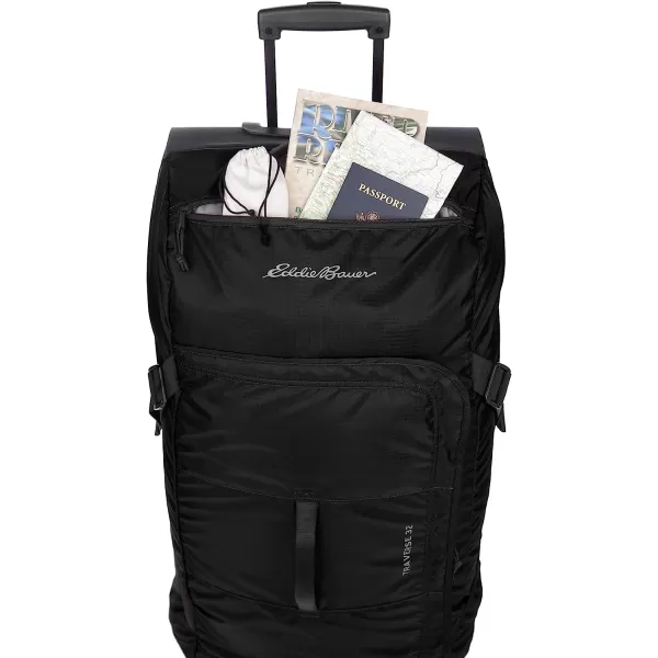 imageEddie Bauer Traverse 32 Rolling Duffel BagMade from Ripstop Polyester with Telescoping Handle Black One SizeEddie Bauer Traverse 32 Rolling Duffel BagMade from Ripstop Polyester with Telescoping Handle Black One Size