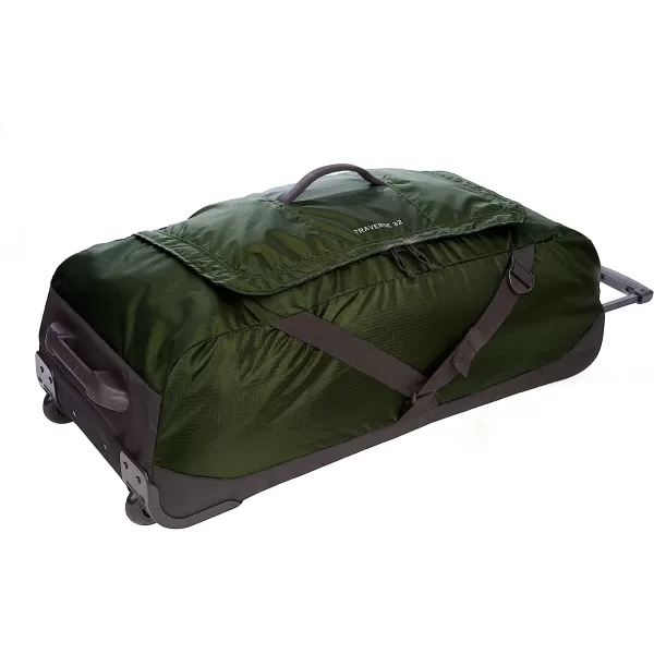 imageEddie Bauer Traverse 32 Rolling Duffel BagMade from Ripstop Polyester with Telescoping HandleDark Loden