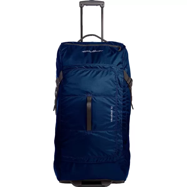 imageEddie Bauer Traverse 32 Rolling Duffel BagMade from Ripstop Polyester with Telescoping HandleMedium Indigo