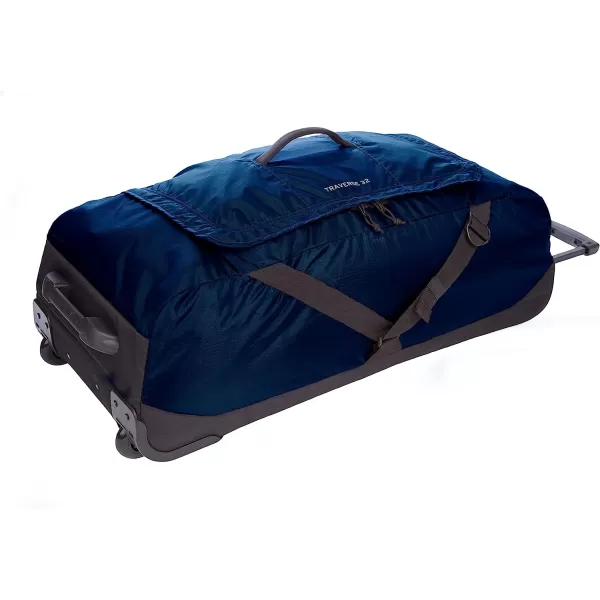imageEddie Bauer Traverse 32 Rolling Duffel BagMade from Ripstop Polyester with Telescoping HandleMedium Indigo
