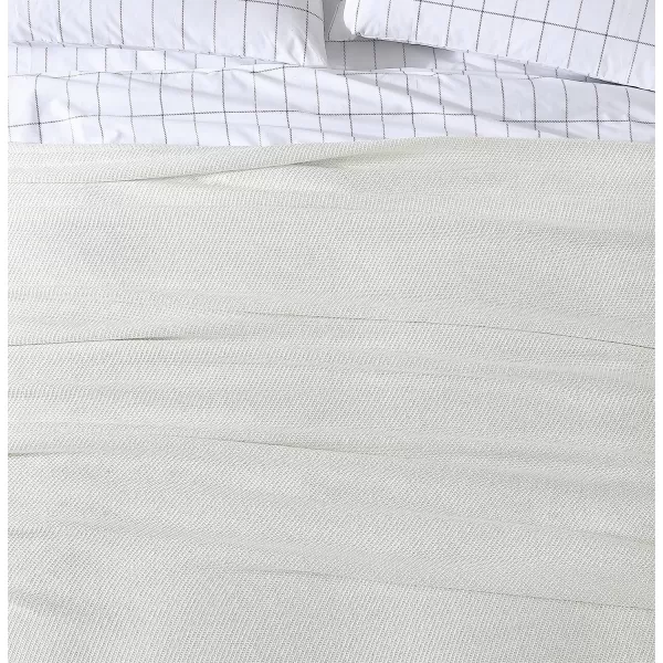 imageEddie Bauer Twin Blanket Solid Reversible Cotton Bedding Home Decor for All Seasons Textured Twill White TwinTwin Textured Twill White