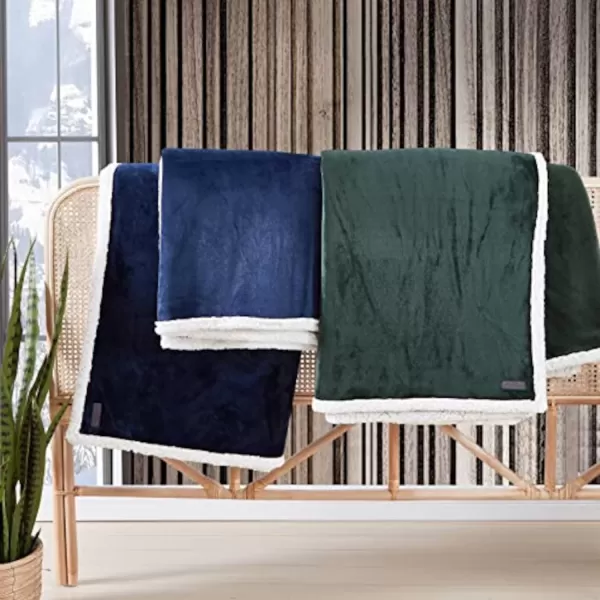 imageEddie Bauer Twin Blanket Ultra Soft amp Cozy Plush Home Dcor All Season Bedding Solid Tan TwinKing Green