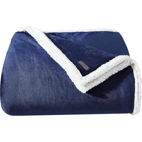 imageEddie Bauer Twin Blanket Ultra Soft amp Cozy Plush Home Dcor All Season Bedding Solid Tan TwinKing Navy