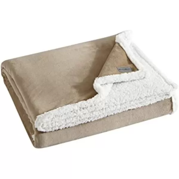 imageEddie Bauer Twin Blanket Ultra Soft amp Cozy Plush Home Dcor All Season Bedding Solid Tan TwinQueen Solid TanWhite
