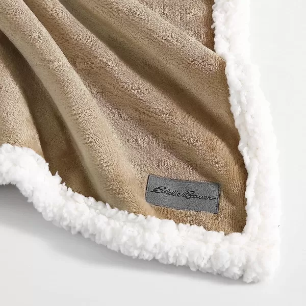 imageEddie Bauer Twin Blanket Ultra Soft amp Cozy Plush Home Dcor All Season Bedding Solid Tan TwinQueen Solid TanWhite