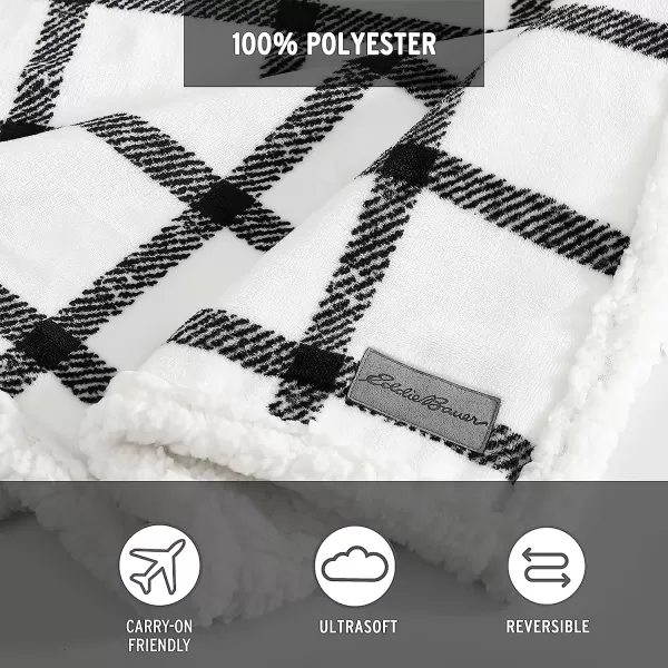 imageEddie Bauer Twin Blanket Ultra Soft amp Cozy Plush Home Dcor All Season Bedding Vail Plaid Grey TwinBunkhouse Plaid WhiteCharcoal King