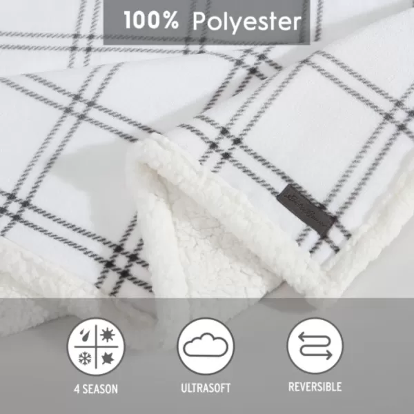 imageEddie Bauer Twin Blanket Ultra Soft amp Cozy Plush Home Dcor All Season Bedding Vail Plaid Grey TwinKettle Falls GreyWhite Queen