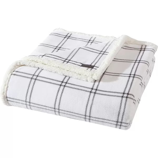 imageEddie Bauer Twin Blanket Ultra Soft amp Cozy Plush Home Dcor All Season Bedding Vail Plaid Grey TwinKettle Falls GreyWhite Queen