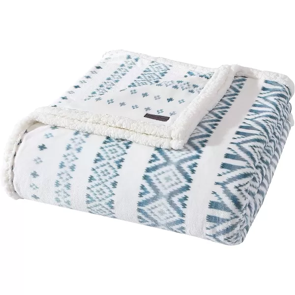 imageEddie Bauer Twin Blanket Ultra Soft amp Cozy Plush Home Dcor All Season Bedding Vail Plaid Grey TwinMountain Village BlueIvory King
