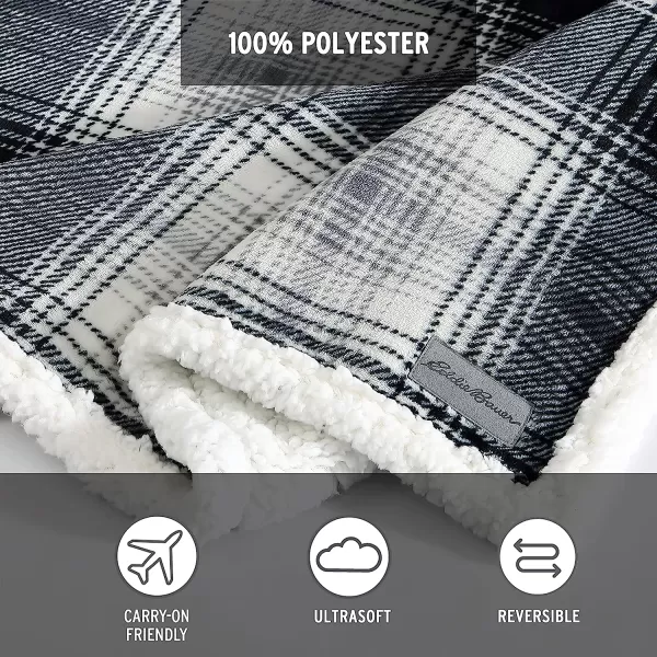 imageEddie Bauer Twin Blanket Ultra Soft amp Cozy Plush Home Dcor All Season Bedding Vail Plaid Grey TwinVail Plaid GreyIvory Queen