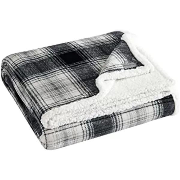 imageEddie Bauer Twin Blanket Ultra Soft amp Cozy Plush Home Dcor All Season Bedding Vail Plaid Grey TwinVail Plaid GreyIvory Queen