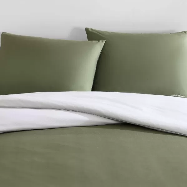 imageEddie Bauer Twin Comforter Set Reversible Bedding with Matching Shams Casual Home Decor for All Seasons Skyline Stripe Green TwinTwin Skyline Stripe Green