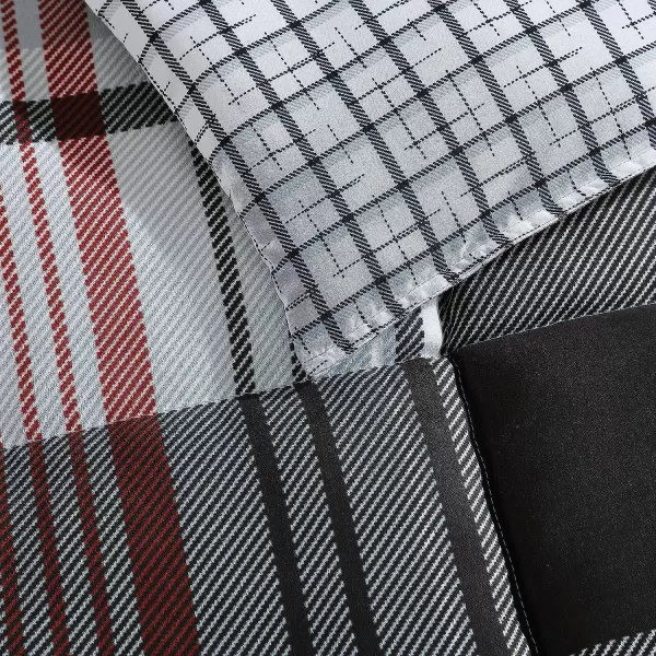 imageEddie Bauer Twin Comforter Set Reversible Microsuede Bedding with Matching Shams Casual Home Decor Normandy Plaid Black TwinNormandy Plaid Black Twin