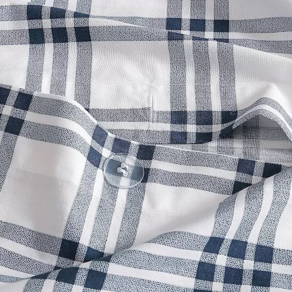 imageEddie Bauer Twin Duvet Cover Set Cotton Bedding Set with Matching Shams Casual Home Dcor Ticking Stripe Navy TwinBasic Plaid Navy Queen